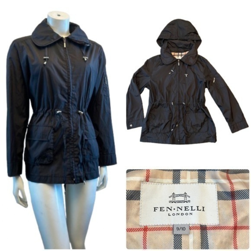 FEN-NELLI Black Utility Jacket with Removeable Hood Drawstring Waist